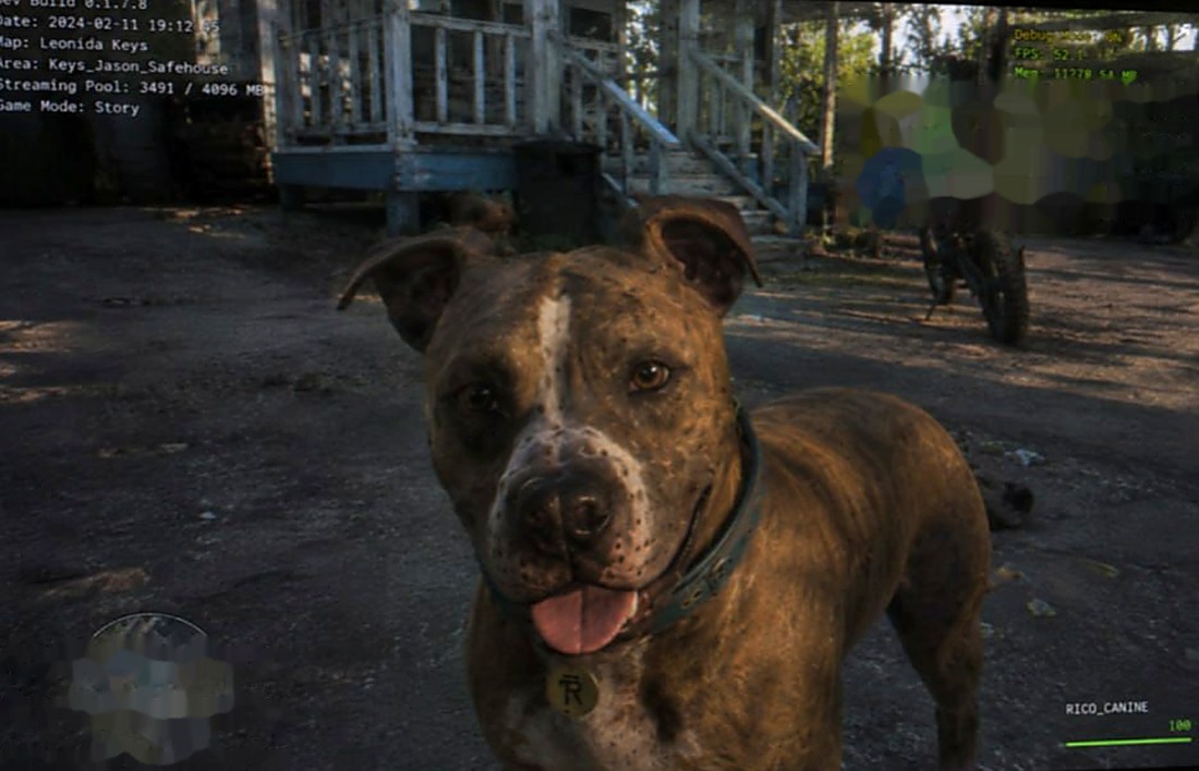 Rico on the porch at the Keys safehouse