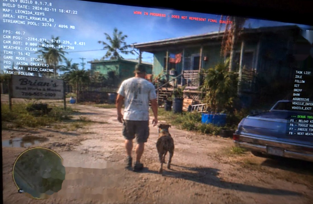 Jason walking Rico down the road